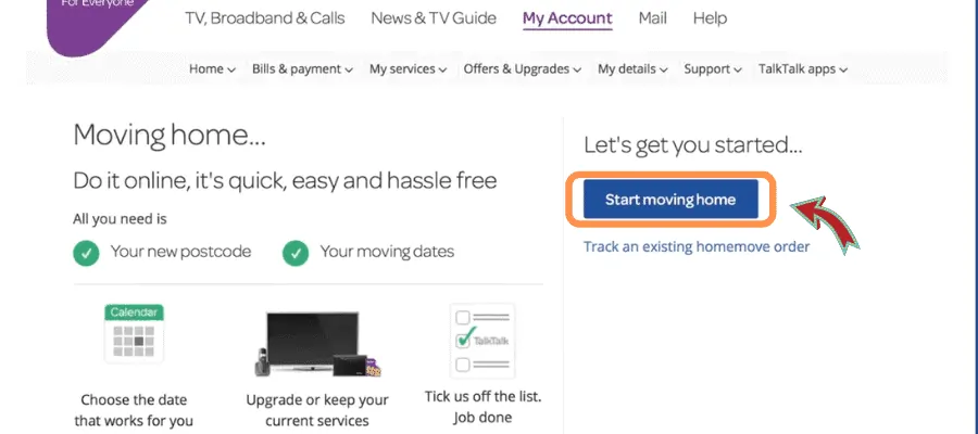 talktalk account page