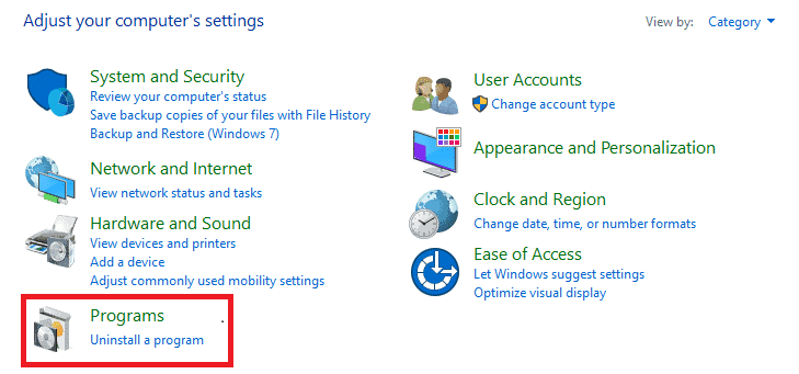 uninstall a program