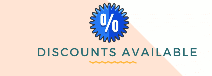 discounts available