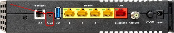 frontier reset button