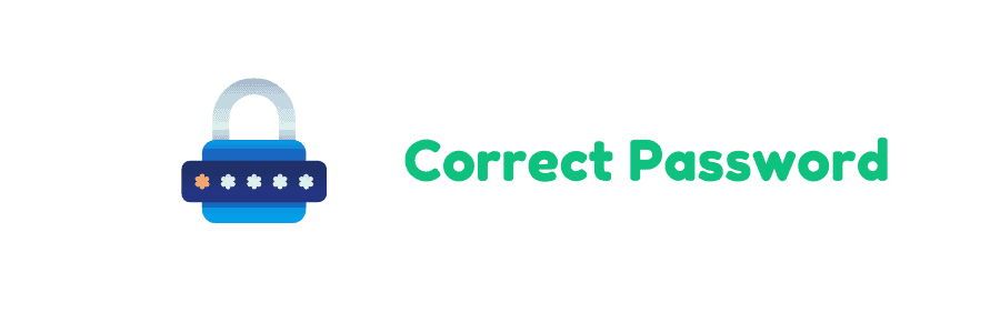 correct password
