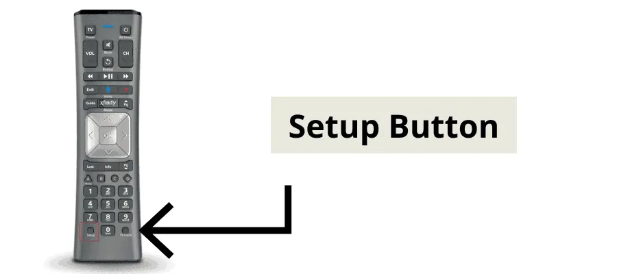 xfinity setup button