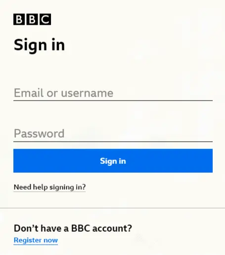 bbc iplayer login