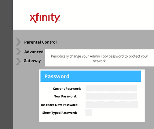 forgot xfinity router password
