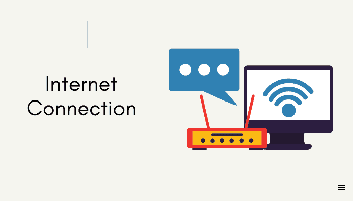 check internet connection