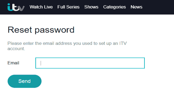 reset your itv hub