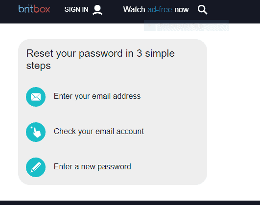 reset itv hub password