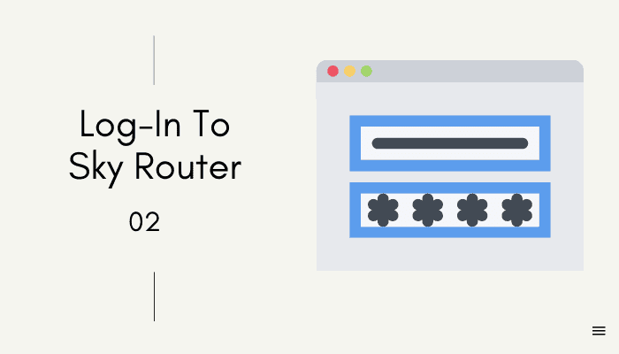 login to your sky router