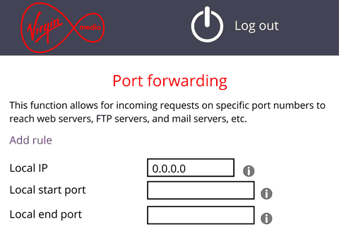 local ip virgin 