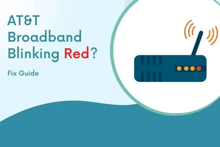 at&t broadband light blinking red