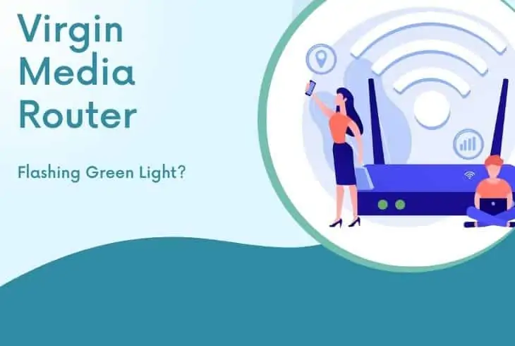 virgin media router flashing green