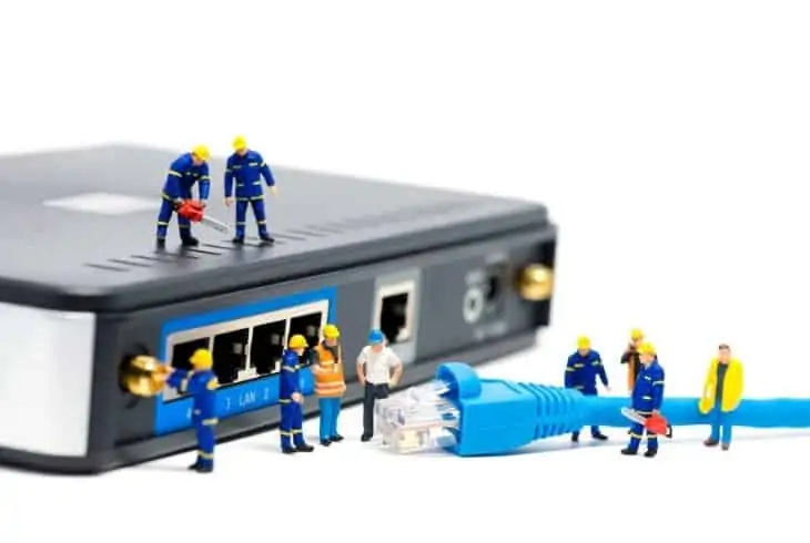fix sky connection to broadband router fail