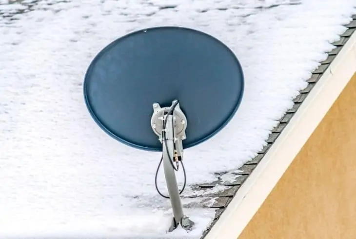 how to keep snow off your satellite dish