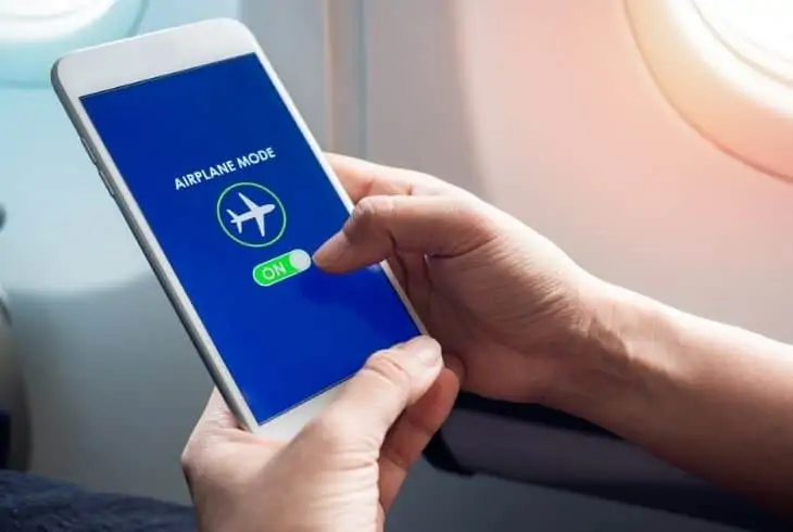 activate airplane mode