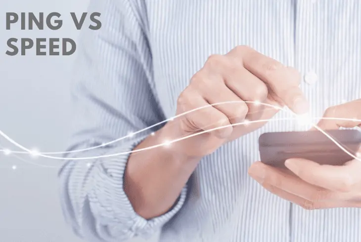 ping vs download and upload speed