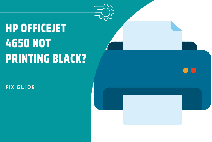 hp officejet 4650 not printing black