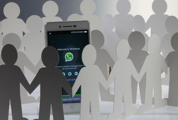 text on WhatsApp group