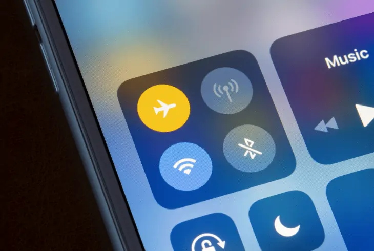 enable airplane mode