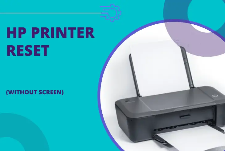 how to reset hp printer without screen
