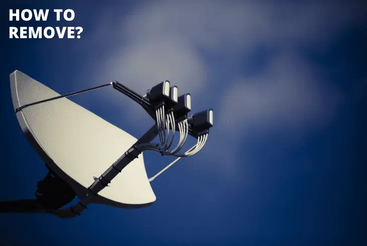 remove hughesnet radio transmitter