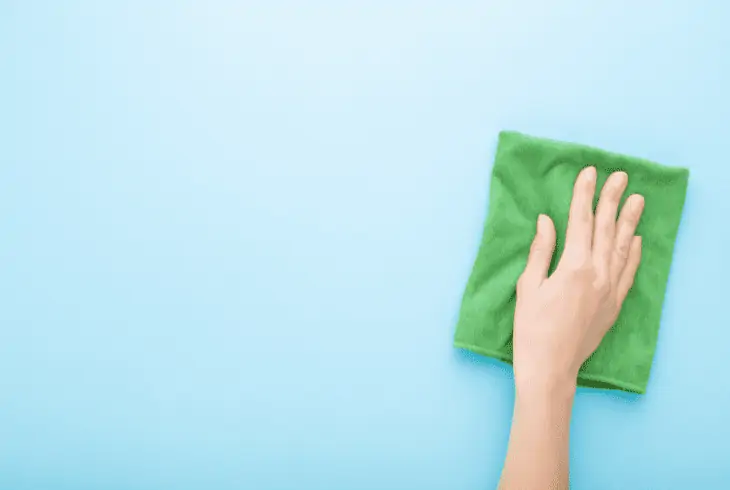 clean with cloth