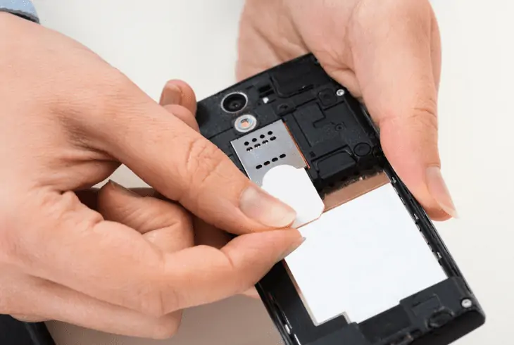 take out sim card