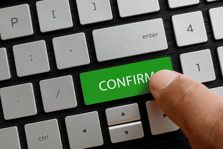 confirm button