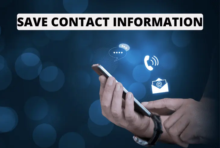 save contact information