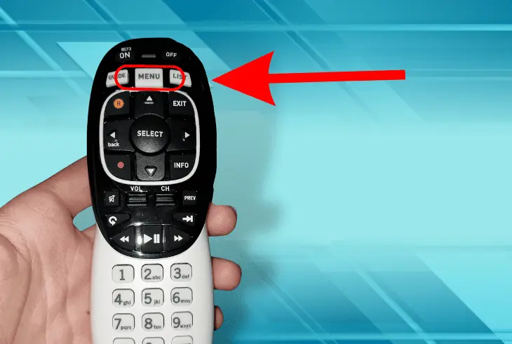 menu button on directv remote