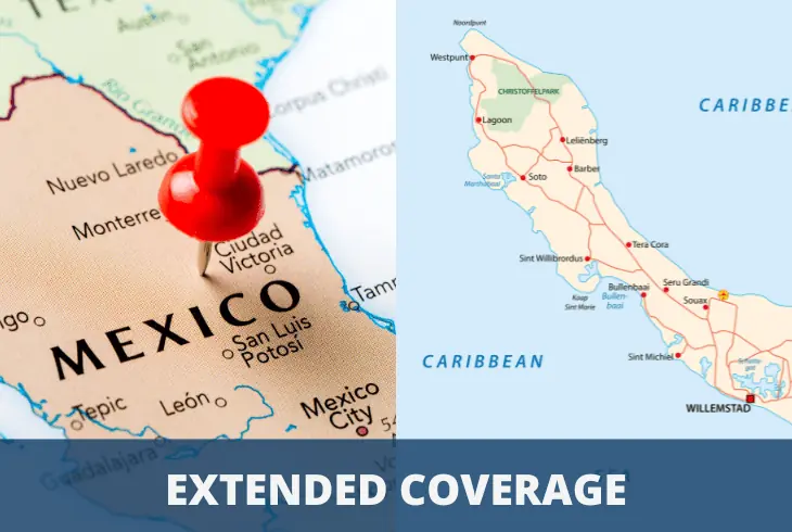 coverage to mexico and carribean