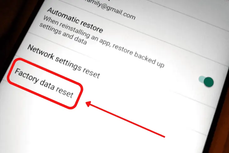settings to factory reset phone