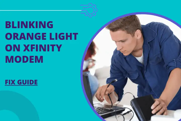 blinking orange light on xfinity modem
