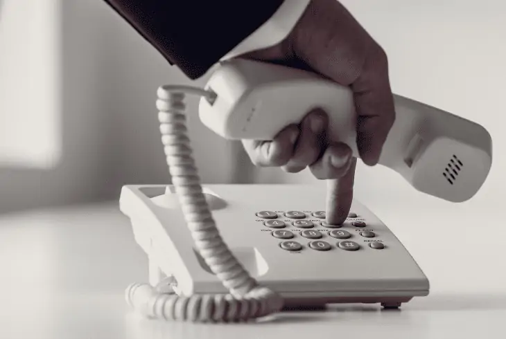 a landline phone