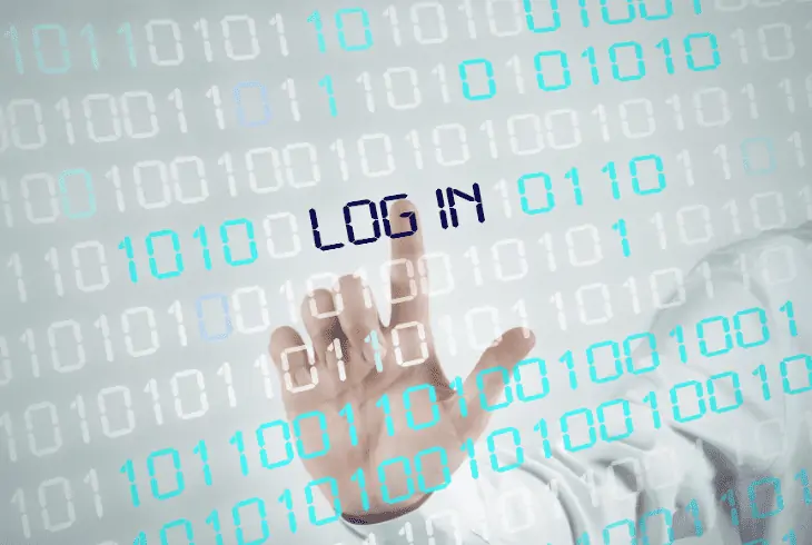 log in
