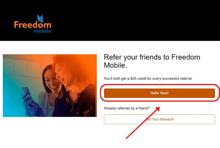visit website to refer a friend