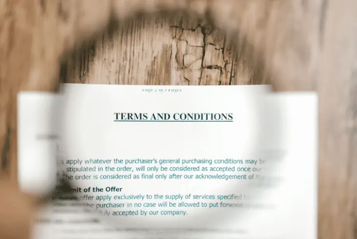 check terms and conditions
