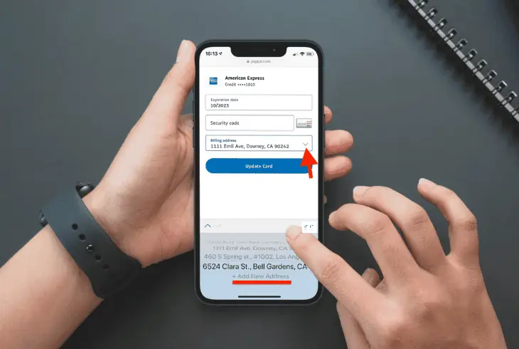 change billing address