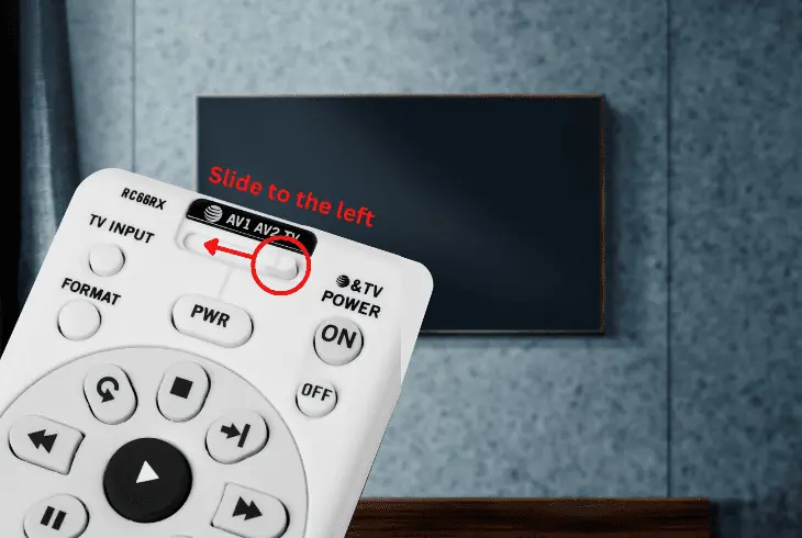 slide mode switch to the left