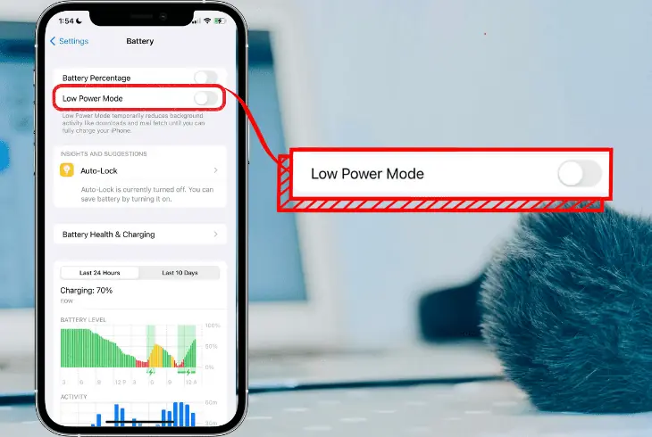 disable low power mode on your phone