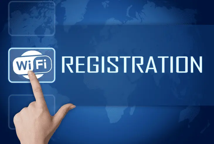 registration page of your hotel’s wifi