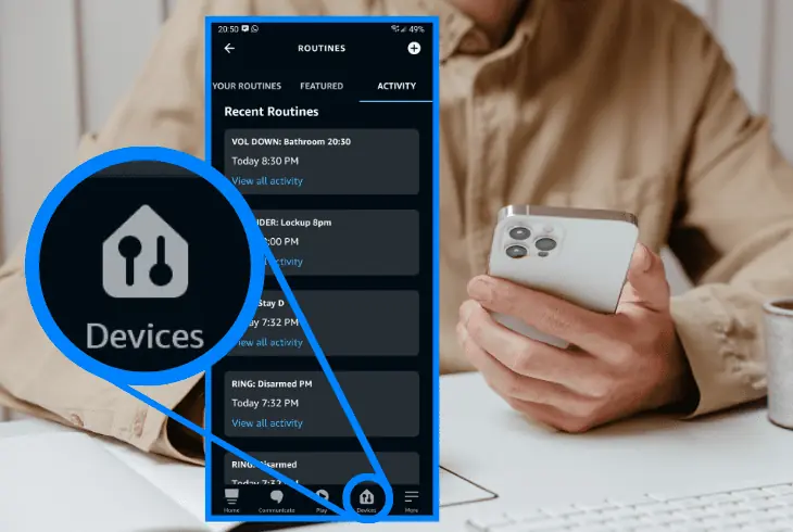 update the location of the device