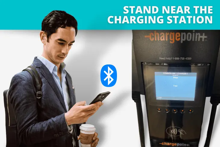 activate bluetooth and stand next to chargepoint