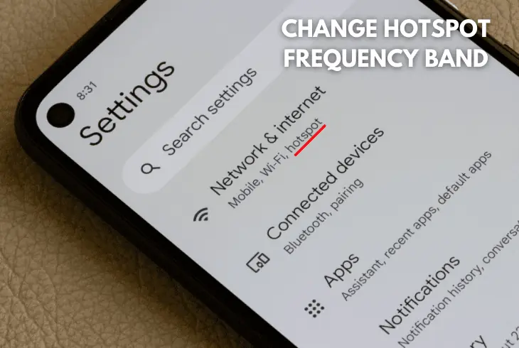 change hotspot frequency band