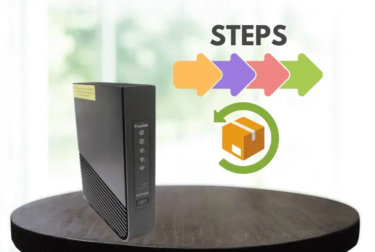 complete steps to return frontier router