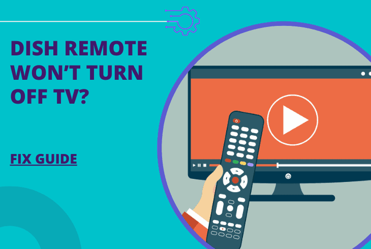 dish remote won't turn off tv