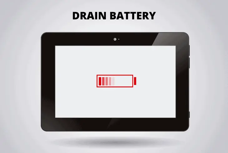 drain battery to force shutdown
