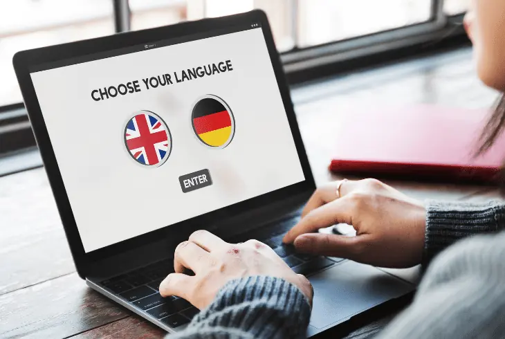 change to desired language