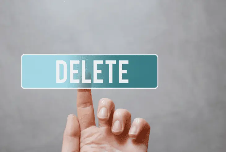 solutions to deleting error
