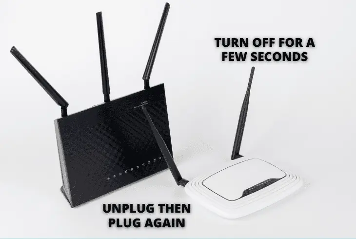 turn off then power cycle router