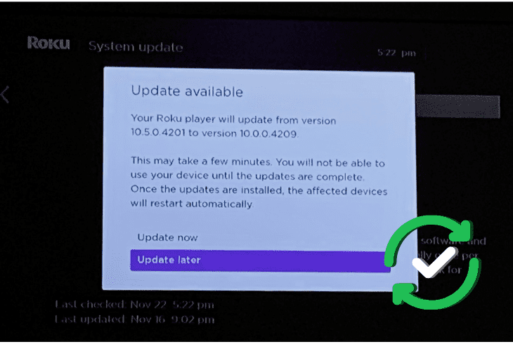 update roku firmware
